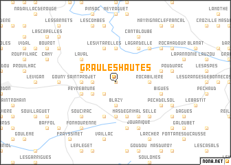 map of Graules Hautes