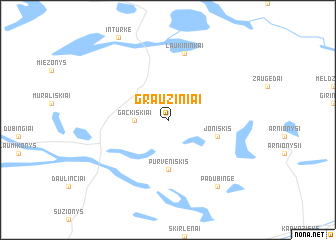 map of Graužiniai