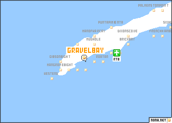 map of Gravel Bay