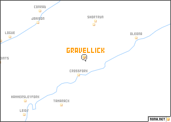map of Gravel Lick