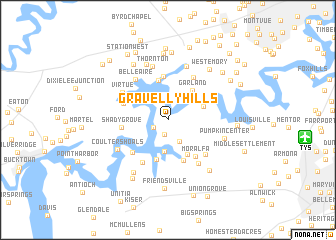 map of Gravelly Hills