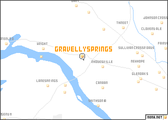 map of Gravelly Springs