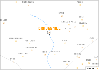 map of Graves Mill