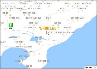 map of Gravlev