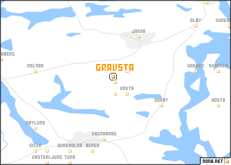 map of Grävsta