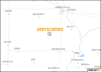 map of Grays Corner