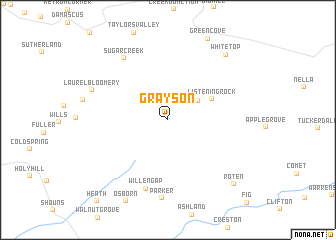 map of Grayson