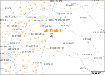 map of Grayson