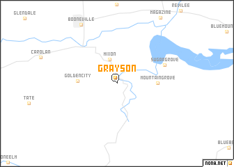 map of Grayson