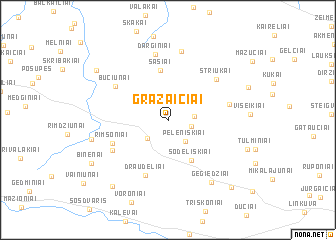 map of Gražaičiai