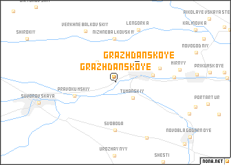 map of Grazhdanskoye