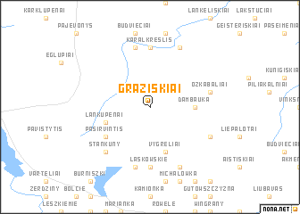 map of Gražiškiai