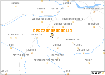 map of Grazzano Badoglio