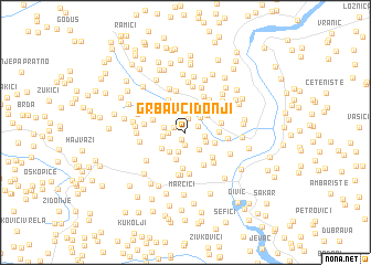 map of Grbavci Donji