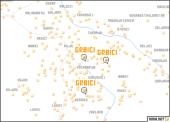 map of Grbići