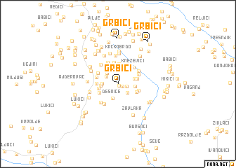 map of Grbići