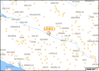 map of Grbići