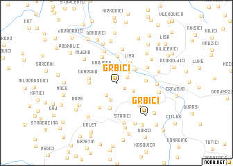 map of Grbići