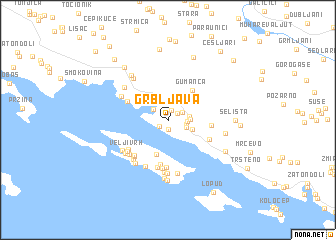 map of Grbljava