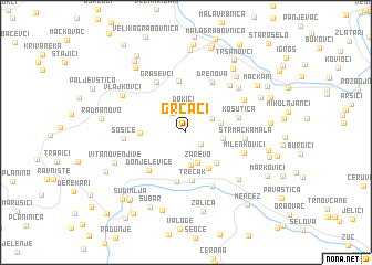 map of Grčaci