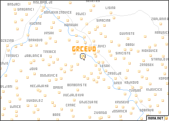 map of Grčevo