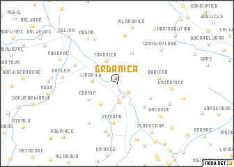 map of Grdanica