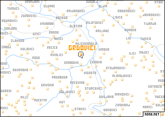 map of Grdovići