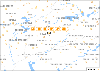 map of Greagh Cross Roads