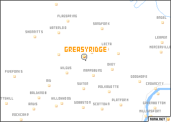 map of Greasy Ridge