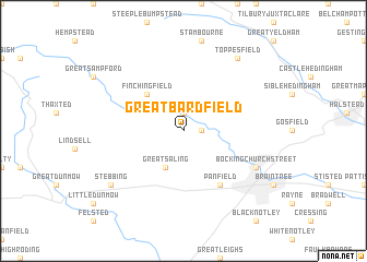 map of Great Bardfield