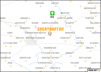 map of Great Barton