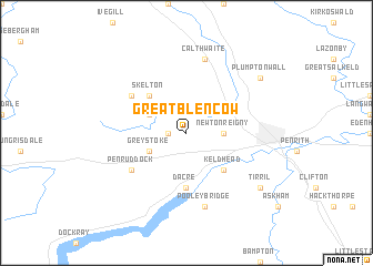 map of Great Blencow