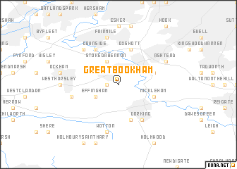 map of Great Bookham