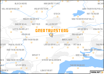 map of Great Burstead