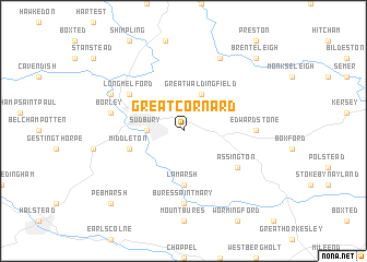 map of Great Cornard