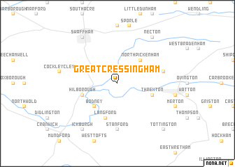 map of Great Cressingham