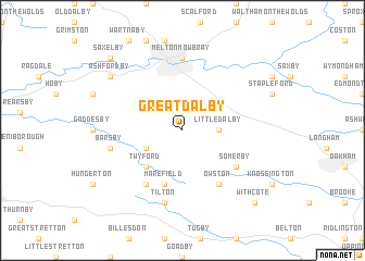 map of Great Dalby