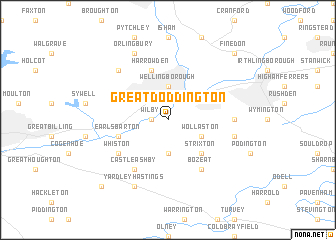 map of Great Doddington