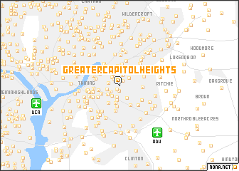 map of Greater Capitol Heights