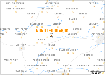 map of Great Fransham