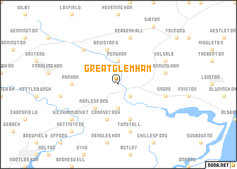 map of Great Glemham