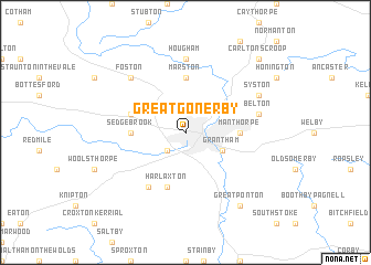 map of Great Gonerby