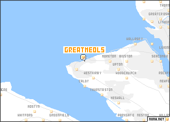 map of Great Meols