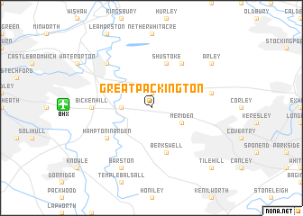 map of Great Packington