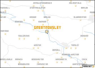 map of Great Rowsley