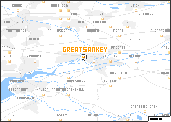 map of Great Sankey