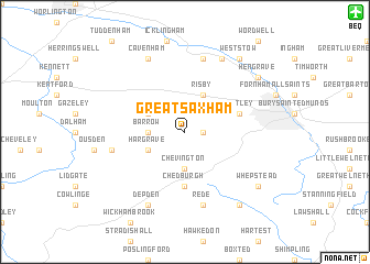 map of Great Saxham