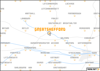 map of Great Shefford