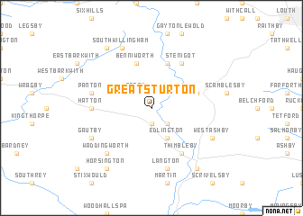 map of Great Sturton