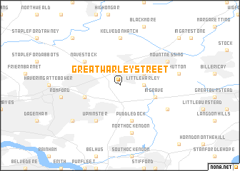 map of Great Warley Street